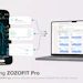 ZOZOFIT Pro app ecosystem showing body measurement data on smartphone and desktop dashboard with health analytics